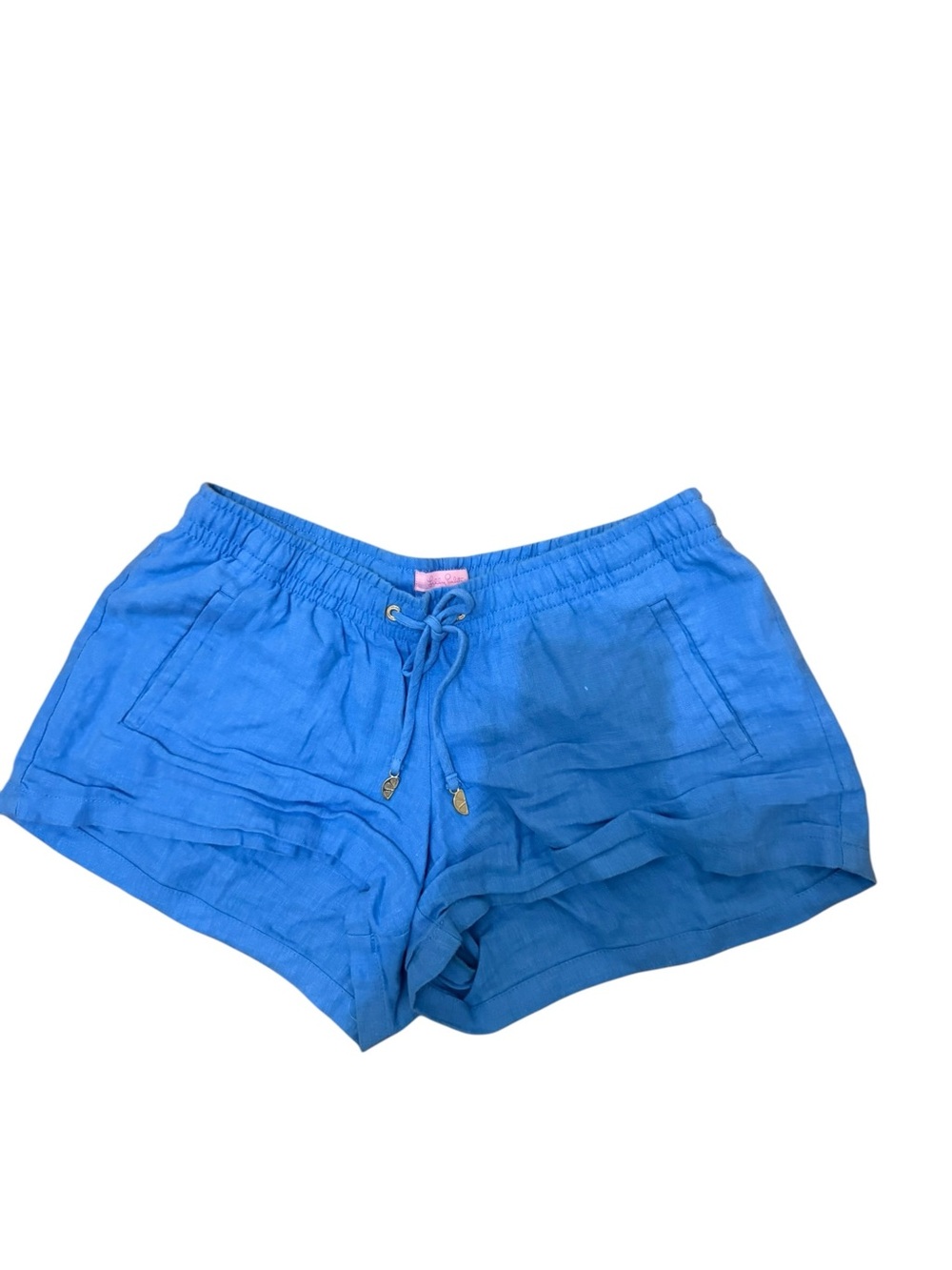 Lilly Pulitzer Bright Blue Drawstring Linen Shorts